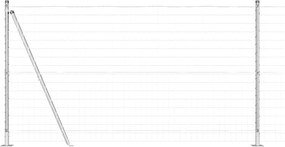 vidaXL Gard cu Stâlp Argintiu 1,2 x 10 m Oțel