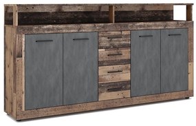 Comodă RUNA maro închis/antracit