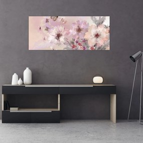 Tablou - Colaj de artă cu fluturi (120x50 cm)