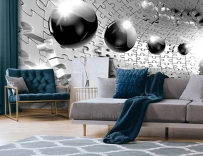 Fototapet - 3D bilă în culooare gri (152,5x104 cm), în 8 de alte dimensiuni noi