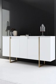 Set mobila sufragerie Luxe Alb 160x35x80 cm