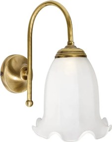 Aplica de perete stil clasic italian din alama si sticla Bell