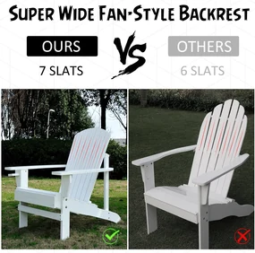 Outsunny Scaun de Gradina Adirondack din Lemn Alb 97x72.5x93cm