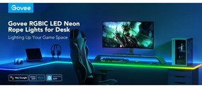 Sistem de retroiluminare de masă Govee Neon LED 3m RGBIC Wi-Fi