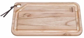Tocator din lemn de tec 40x24x1.8 cm Churrasco Tramontina 13332352, fabricat in Brazilia