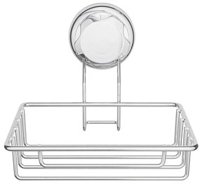 Savonieră argintie autoadezivă din oțel Bestlock Bath – Compactor