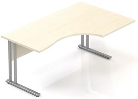 Masa ergonomica Visio 160 x 100 cm, dreapta, paltin