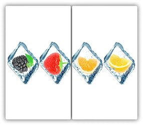 Tocator din sticla Fructe în cuburi
