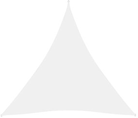 Parasolar, alb, 5x5x5 m, tesatura oxford, triunghiular