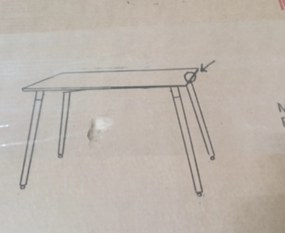 OFERTA Masa de dining alba BERGEN 120x80 cm clasa a II-a