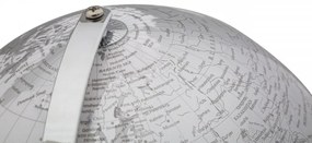 Decoratiune glob argintiu/alb din metal, ∅ 25 cm, Globe Mauro Ferretti