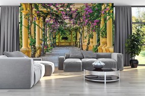 Fototapet - Terasa cu flori (152,5x104 cm)