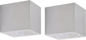 vidaXL Corpuri de iluminat tip cub pentru perete exterior, 2 buc.