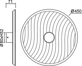 Aplica de perete LED design decorativ ACUSTIC D-45cm