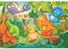 Dinozaur Happy Oasis Puzzle maxi cu 24 de piese Clementoni