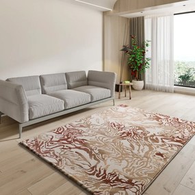 Covor bej/teracotă 133x190 cm Astra – Universal