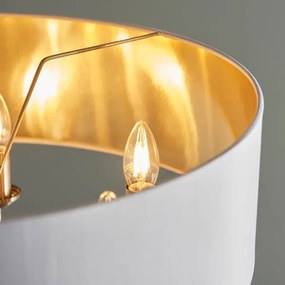 Lustră pe lanț Endon 98933 HIGHCLERE 6xE14/40W/230V alb/alamă