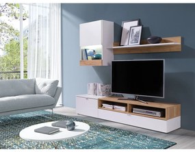 Mobilier living Jammy (Alb + Stejar auriu). 1070251
