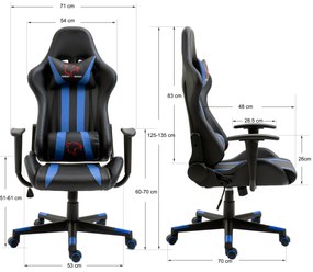 Scaun de birou/ gaming Farhana (albastru). 1069096