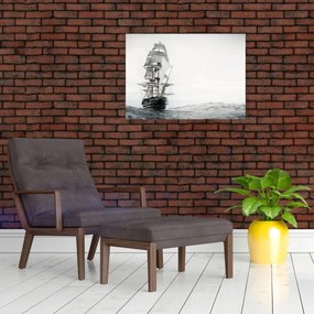 Tablou - O navă care navighează pe ocean (70x50 cm)