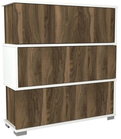 Comodă pentru pantofi Napolyon - White, Walnut