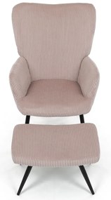 Fotoliu relaxant cu suport pentru picioare L7285PINK6, roz