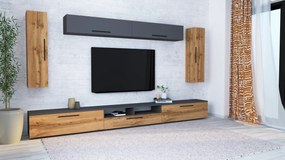 Living haaus Haga V6, Antracit/Stejar Wotan, L 360 cm