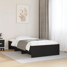 3295675 vidaXL Cadru de pat, negru, 90x200 cm, lemn prelucrat