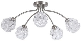 Lustra aplicata 5 becuri metal nickel satinat Astral