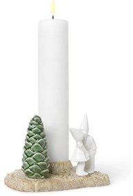 Suport din gresie pentru lumânări de Crăciun Kähler Design Christmas Kiss, lungime 17 cm