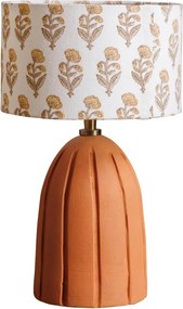Lampa de masa, din ceramica, cu abajur din bumbac, Dendelion