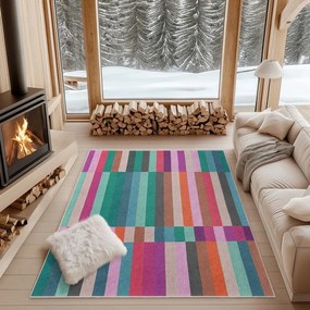 Covor turcoaz lavabil 60x100 cm Acid Rain – Mila Home