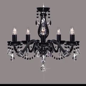 Candelabru cristal Bohemia L11 808/05/1-A, 6 black; F black, Ni