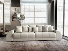 Canapea extensibilă dumonde cu 2 lăzi de depozitare si sezut confortabil din spuma high-density, Verona Enjoy Beige 310x100 cm