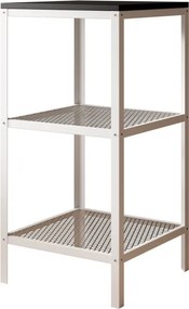 Raft metalic pentru carti, 40x80x40 cm, Rolin 2, ADRK Furniture (Culoare: Alb / Negru)