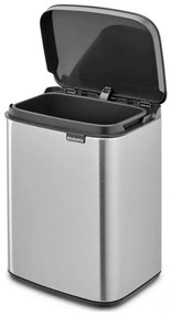 Cos de gunoi Brabantia Bo Small 1006625, 4 L, Deschidere lina si silentioasa, Baza antiderapanta, Rezistent la amprente, Inox/Mat