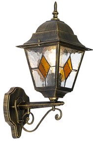 Lămpi de perete exterioare vintage aur antic - Antigua Up