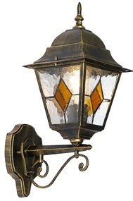 Lanterna de perete de exterior vintage auriu antic - Antigua Up