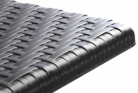 Masa de gradina rabatabila cu aspect de ratan 75x61x61 cm