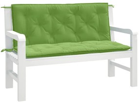 vidaXL Pernă bancă de grădină, 2 buc. melanj verde, 120x50x7 cm textil