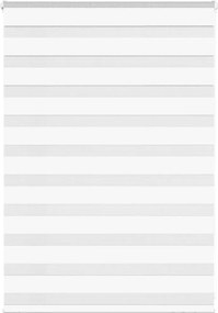 vidaXL Jaluzea tip zebra alb lățime țesătură 100,9 cm poliester