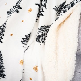 Pătură imitație de blăniță 4Home Frosted Trees, 150 x 200 cm
