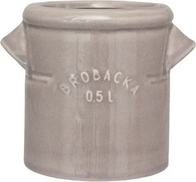 Ghiveci din ceramică glazurată manual 0,5L bej, „Brobacka"