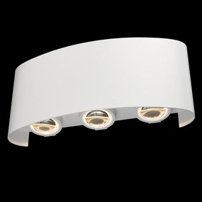 Aplica de perete exterior cu iluminat arhitectural IP54 LED Strato alb