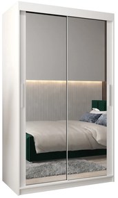 Dulap de haine 120 cm Toki 3 (alb mat + alb mat). 1065055