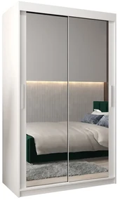 Dulap de haine 120 cm Toki 3 (alb mat + alb mat). 1065055