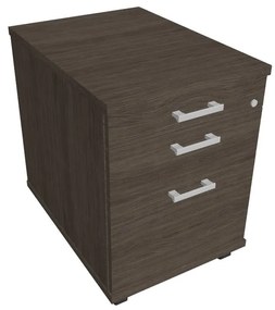 Comodă mobilă Verno 44 x 60 cm, 3 sertare, mâner A, stejar antracit