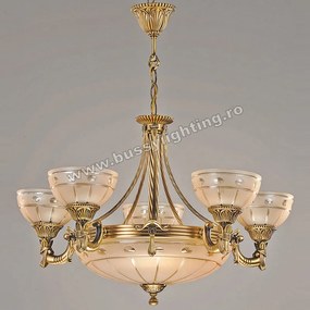 Lustra Versace cu 5 Brate, Desing Clasic, Finisaj Bronz Antic - Bussy Lighting 3033-52-05