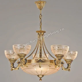 Lustra Versace cu 5 Brate, Desing Clasic, Finisaj Bronz Antic - Bussy Lighting 3033-52-05