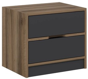 Noptieră Elina Walnut Anthracite